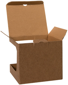 Коробка для кружки 13627, 23502, размер 12,3х10,0х10,8 см, микрогофрокартон, коричневый