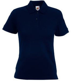 Поло "Lady-Fit Polo", глубокий темно-синий, 97% х/б, 3% эластан, 220 г/м2 (H635600.AZ)