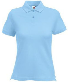 Поло "Lady-Fit Polo", небесно-голубой, 97% х/б, 3% эластан, 220 г/м2 (H635600.YT)
