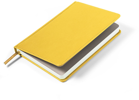 Ежедневник недатированный Campbell, А5, желтый, белый блок