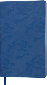 H21225/26 - Бизнес-блокнот Tabby Funky, гибкая обложка, в линейку, темно-синий