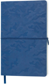 H21226/26 - Бизнес-блокнот Tabby Franky, гибкая обложка, в клетку, темно-синий
