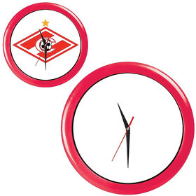 H22000/08 - Часы настенные "ПРОМО" разборные ; красный, D28,5 см; пластик