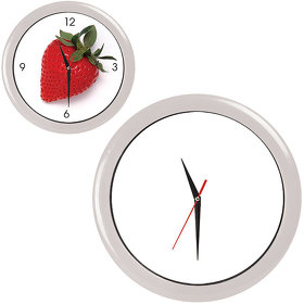 Часы настенные "ПРОМО" разборные ;  белый, D28,5 см; пластик (H22000/01)