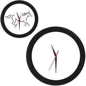 Часы настенные "ПРОМО" разборные ;  черный, D28,5 см; пластик (H22000/35)