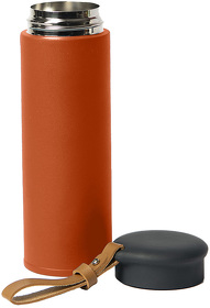 Термос вакуумный STRIPE, оранжевый, нержавеющая сталь, 450 мл