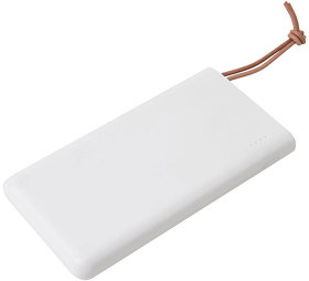 Универсальный аккумулятор STRAP (10000mAh), белый с коричневым, 6,9х13,2х1,5 см, пластик, шт (H26400/01)