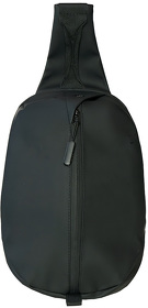 Сумка на плечо  водостойкая "Sling", чёрный, 33 х 18 х11 см, 100%  полиуретан (H1688/35)