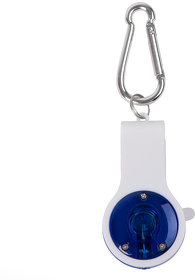 Брелок FLOYKIN со свистком, фонариком, светоотражателем  на карабине, синий с белым, 3,7х6,7х1,5см