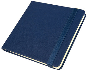 Ежедневник недатированный Quadro, A5-, темно-синий, кремовый блок