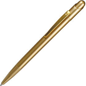 H12849/49 - MIR, ручка шариковая с золотистым клипом, золотой, пластик/металл
