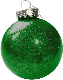 Шар новогодний FLICKER, диаметр 8 см., пластик, зеленый