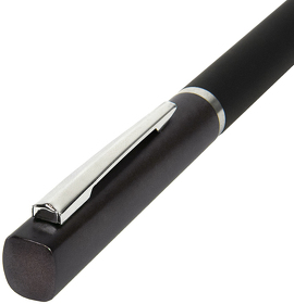 M1, ручка шариковая, черный/серый, пластик, металл, софт-покрытие