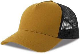 Бейсболка RAPPER COTTON-S, п. заст, 5 клин, горч/чёрн, 80% х-к, 20% п-й х-к/100% п-й п/э, 280 г/м2 (H254179-S.335)