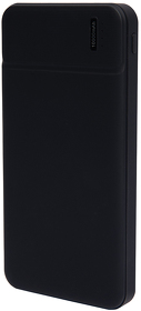 Универсальный аккумулятор OMG Flash 10 (10000 мАч) с подсветкой и soft touch,черный,13,7х6,87х1,55мм (H37178/35)