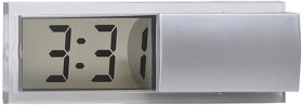 Часы электронные "Minimum",  серебристые, 10*3*3 см, пластик (H18902)