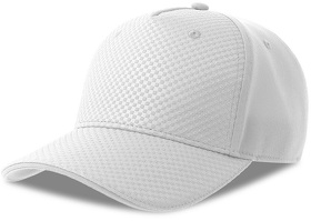 Бейсболка GEAR-S, 5 клиньев, заст. на липучке, белый,100% п-й п-э/95% п-й п-э, 5% э-н, 300 г/м2 (H25410-S.01)