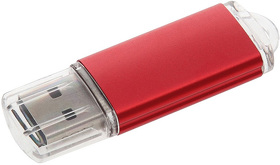 H19301_16Gb/08 - USB flash-карта "Assorti" (16Гб), красная, 5,8х1,7х0,8 см, металл