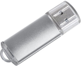 USB flash-карта "Assorti" (16Гб), серебристая, 5,8х1,7х0,8, металл (H19301_16Gb/47)