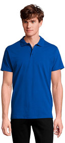 Рубашка поло мужская SPRING II,ярко-синий,4XL,100% хлопок, 210г/м2