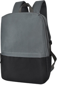 Рюкзак Eclat, серый/чёрный, 43 x 31 x 10 см, 100% полиэстер 600D