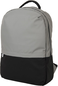 Рюкзак "Hugo", серый/черный, 43х30х10 см, осн. ткань:100% пл-р с пок-тием PU,подкладка:100% пл-р (H2218018/29)