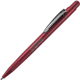 MIR, ручка шариковая с серебристым клипом, бордо, пластик/металл
