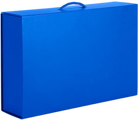 Коробка складная подарочная, 37x25x10cm, кашированный картон, синий (H21065/25)