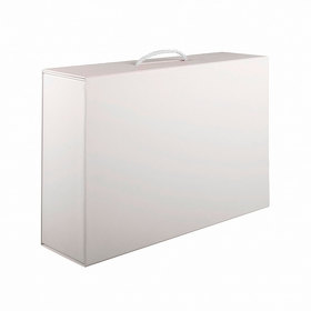 Коробка складная подарочная, 37x25x10cm, кашированный картон, белый (H21065/01)