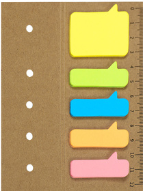 Набор закладок с клеевым краем STICKY, 5 цв по 25шт, бежевый, бумага (H32846/28)
