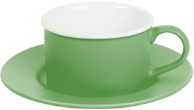 H27600/15 - Чайная пара ICE CREAM, зеленый с белым кантом, 200 мл, фарфор