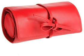 H19707/08 - Футляр для украшений  "Милан",  красный, 16х5х7 см,  кожа, подарочная упаковка