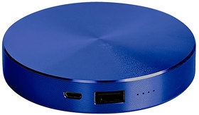 H23801/24 - Универсальный аккумулятор "UFO" (6000mAh) в подарочной коробке,синий, 8,6х1,5 см,металл
