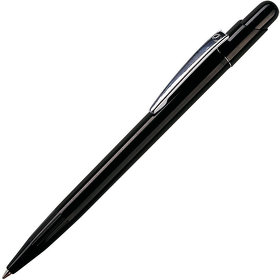 MIR, ручка шариковая с серебристым клипом, черный, пластик/металл (H12800/35)