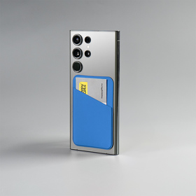 Чехол для карты на телефон Simply, самоклеящийся 65 х 97 мм, голубой, PU