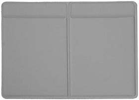Чехол/картхолдер для автодокументов Simply, серый, 9.3 х 12.8 см, PU