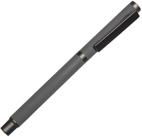 Ручка шариковая TRENDY, серый/темно-серый, металл, пластик, софт-покрытие (H40397/29/30)
