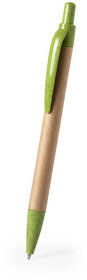 Шариковая ручка FILAX, переработанный картон, пластик c пшеничным волокном, натуральный/зеленый