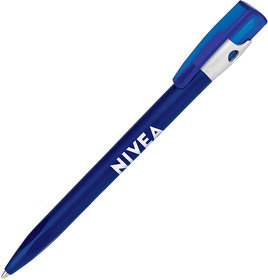 KIKI FROST SILVER, ручка шариковая, синий/серебристый, пластик