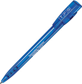 KIKI LX, ручка шариковая, прозрачный синий, пластик