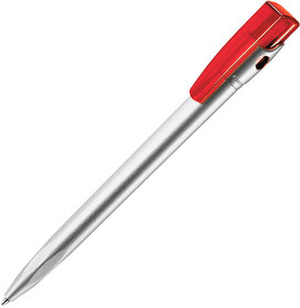 KIKI SAT, ручка шариковая, красный/серебристый, пластик (H399/67)