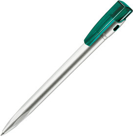 KIKI SAT, ручка шариковая, зеленый/серебристый, пластик (H399/66)