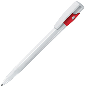 KIKI, ручка шариковая, красный/белый, пластик