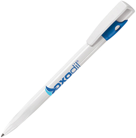KIKI, ручка шариковая, синий/белый, пластик