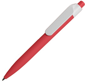 H38019/08 - Ручка шариковая N16 soft touch, красный, пластик, цвет чернил синий