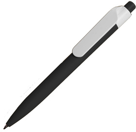 H38019/35 - Ручка шариковая N16 soft touch, ченрный, пластик, цвет чернил синий