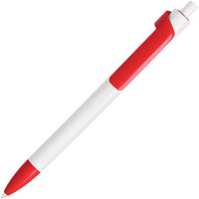 H601/08 - FORTE, ручка шариковая, белый/красный, пластик