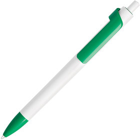 FORTE, ручка шариковая, белый/зеленый, пластик