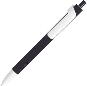 H602/35 - FORTE, ручка шариковая, черный/белый, пластик