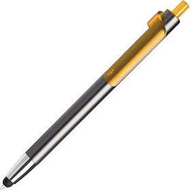 H609/30/61 - PIANO TOUCH, ручка шариковая со стилусом для сенсорных экранов, графит/желтый, металл/пластик